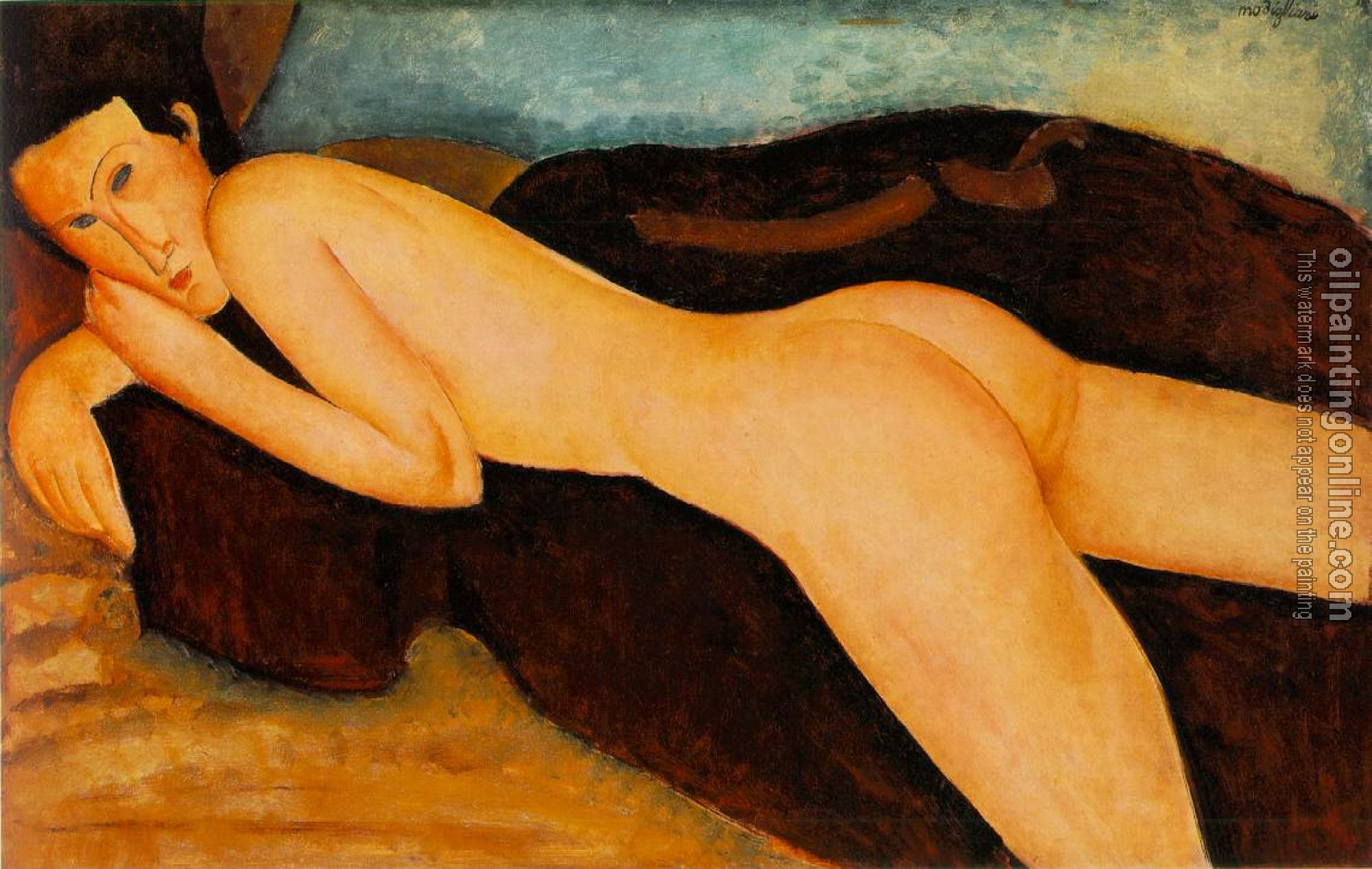Modigliani, Amedeo - Nu couche de dos (Reclining Nude from the Back)